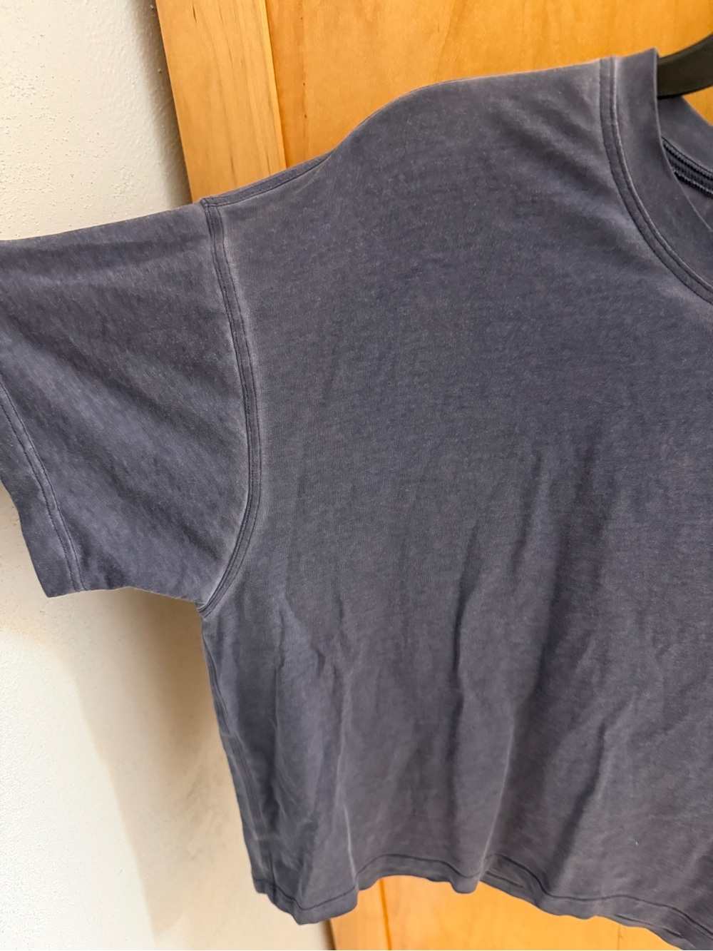 Lululemon Cates Tee Cropped *Fade Sublimado Pigment Dye Cadet Blue Size 8 - Picture 6 of 11